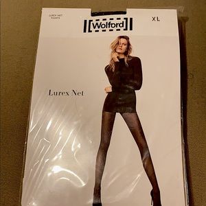 NWT- Wolford Black silver sparkle LUREX tights🖤✨